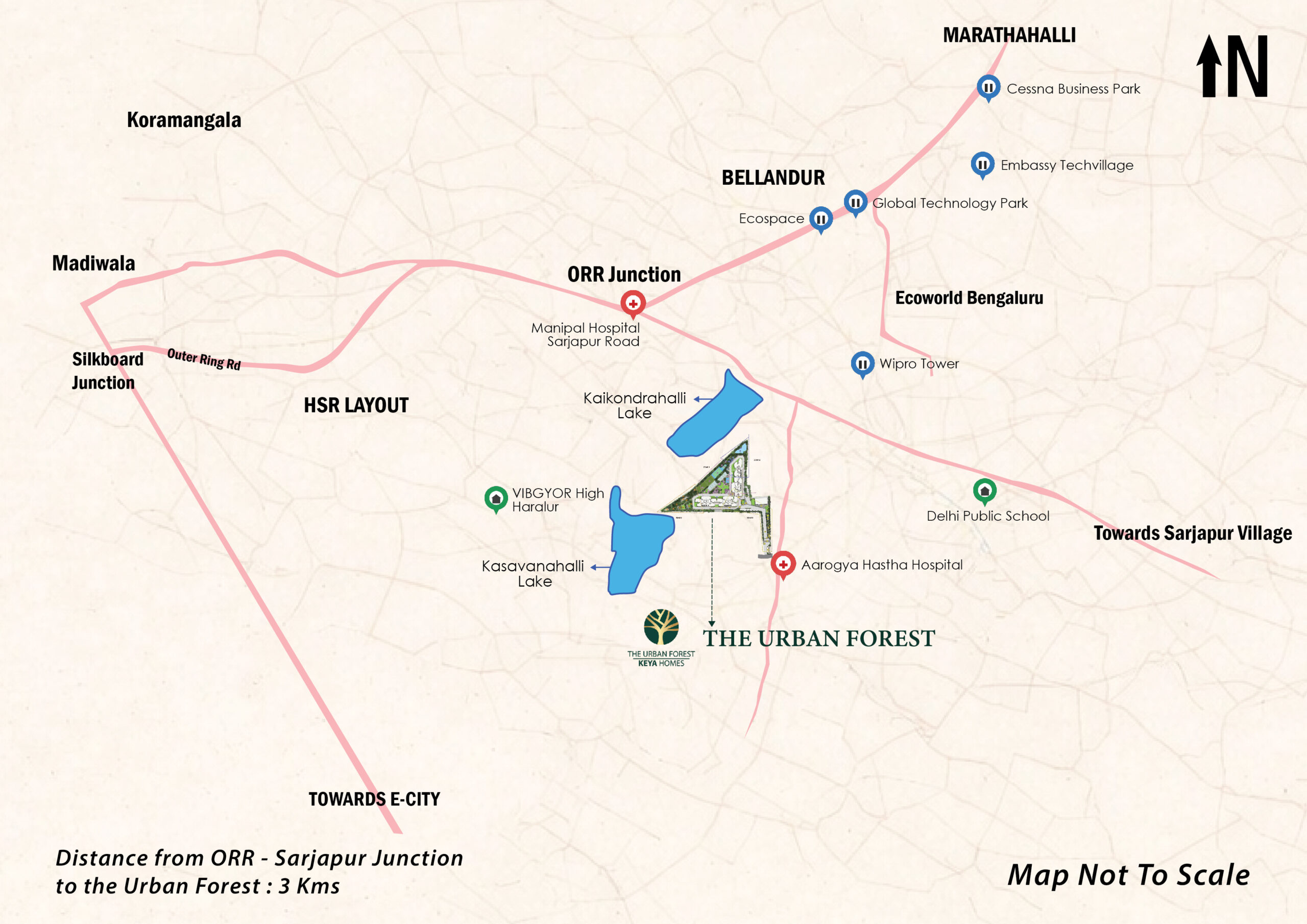 Location map of The Urban Forest